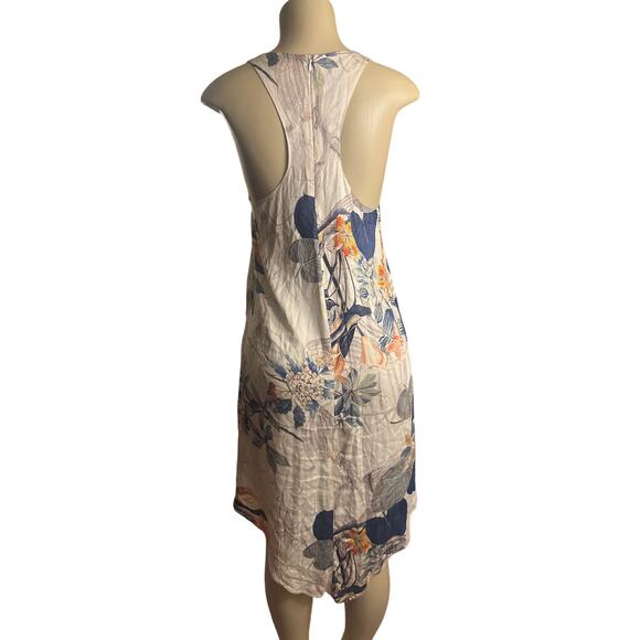 Women S 3rd Floor Studio Yellow Print Sleeveless Dress High Neck Toronto Viscose - Picture 4 of 6
